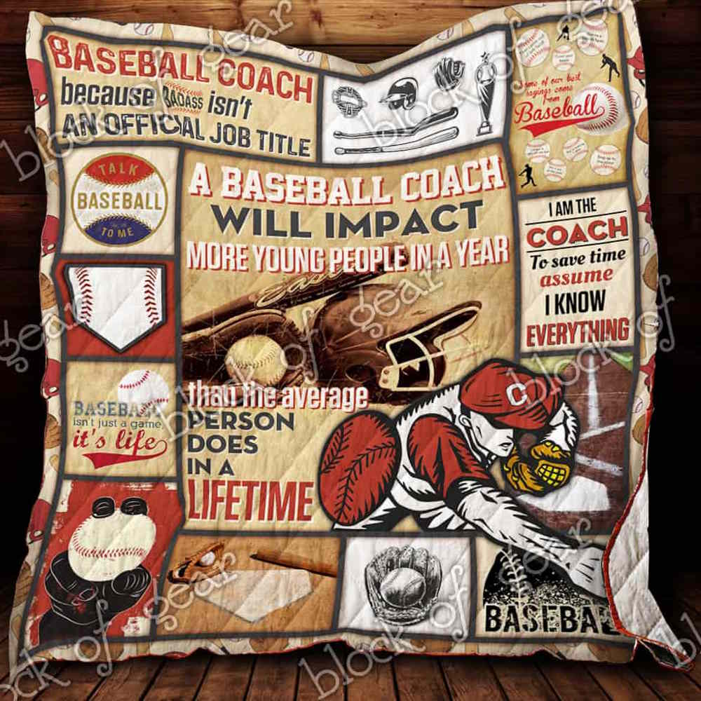 I Ambaseball Coach Quilt Blanket