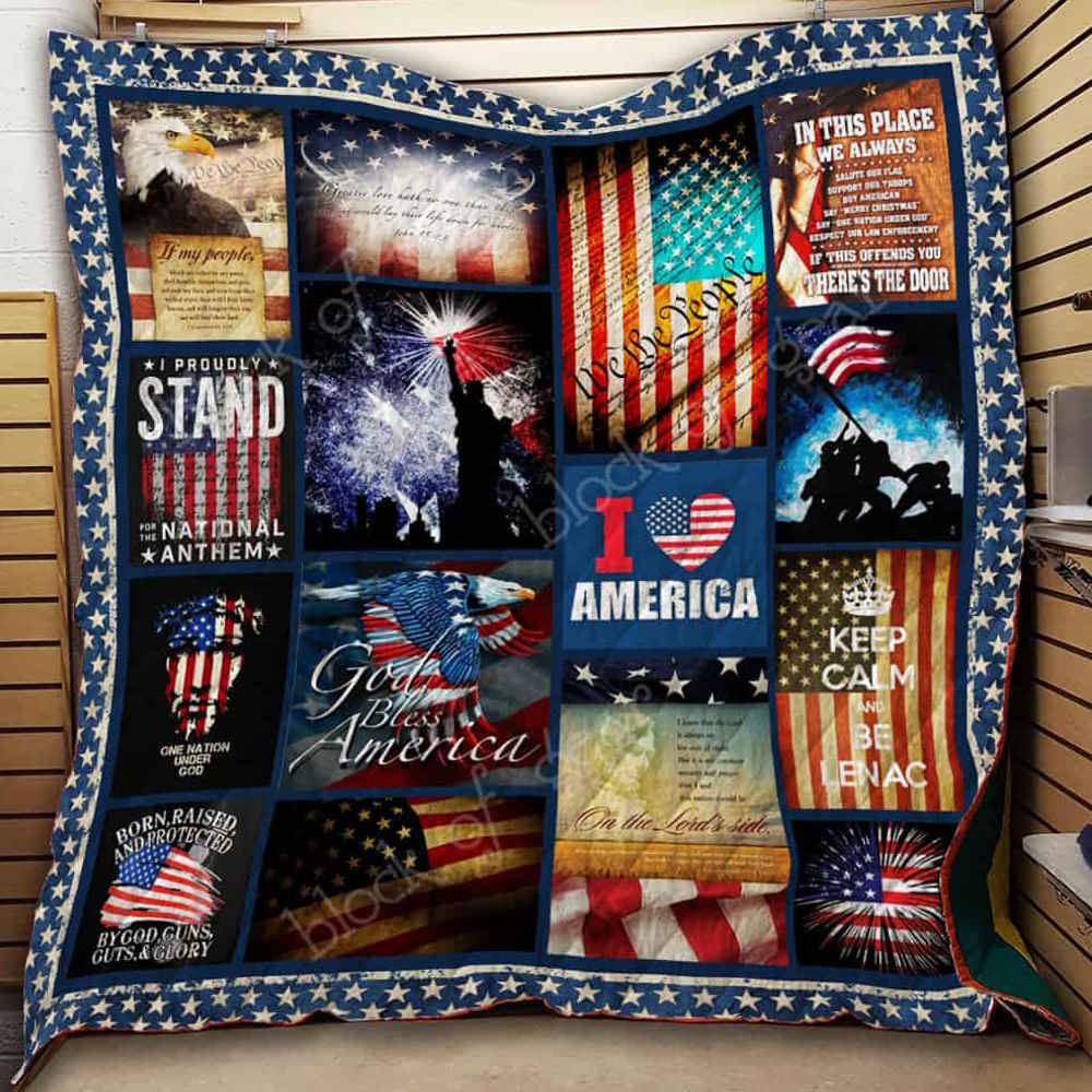 I Love America 3D Quilt Blanket