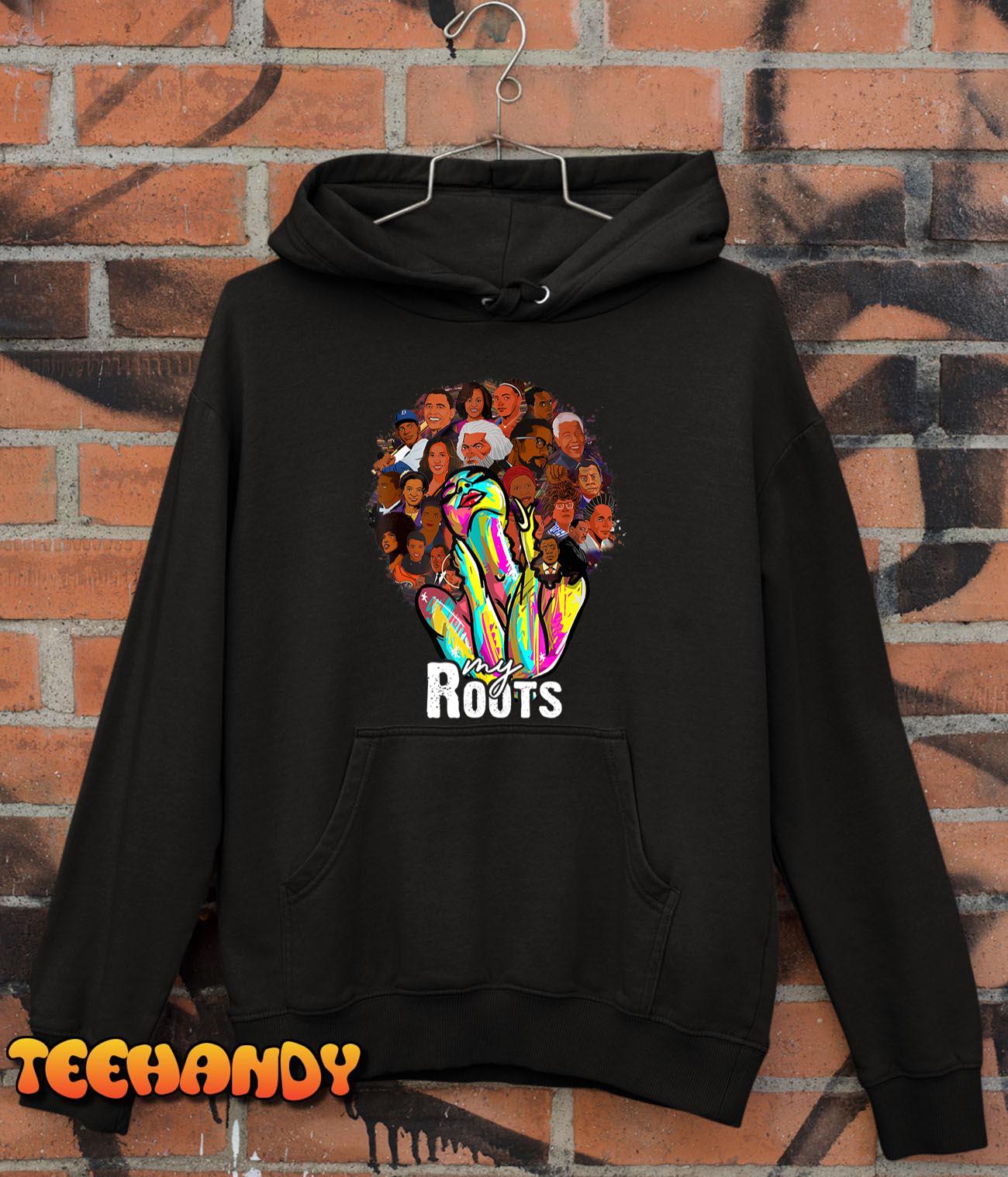 I Love My Roots Back Powerful History Month Pride DNA T-Shirt