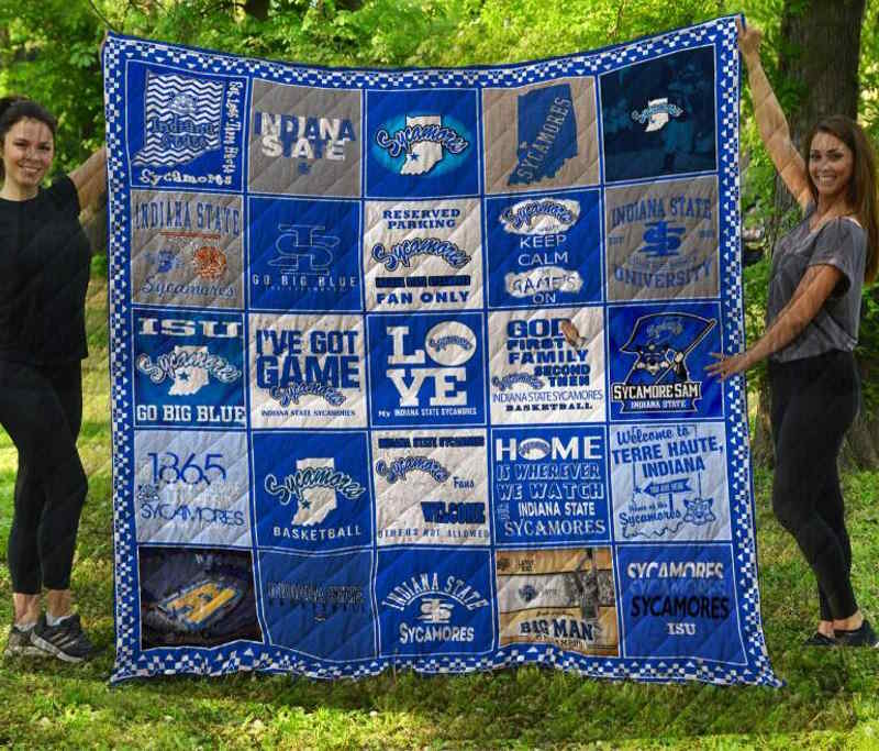 Idiana State Sycamores 3D Quilt Blanket