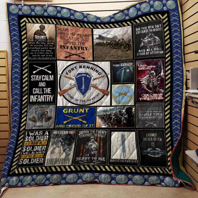 Infantry 3D Quilt Blanket