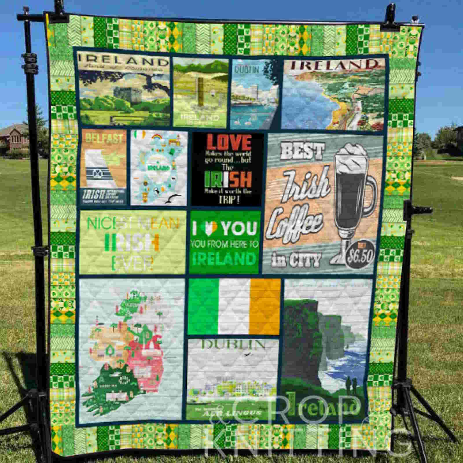 Ireland 3D Quilt Blanket