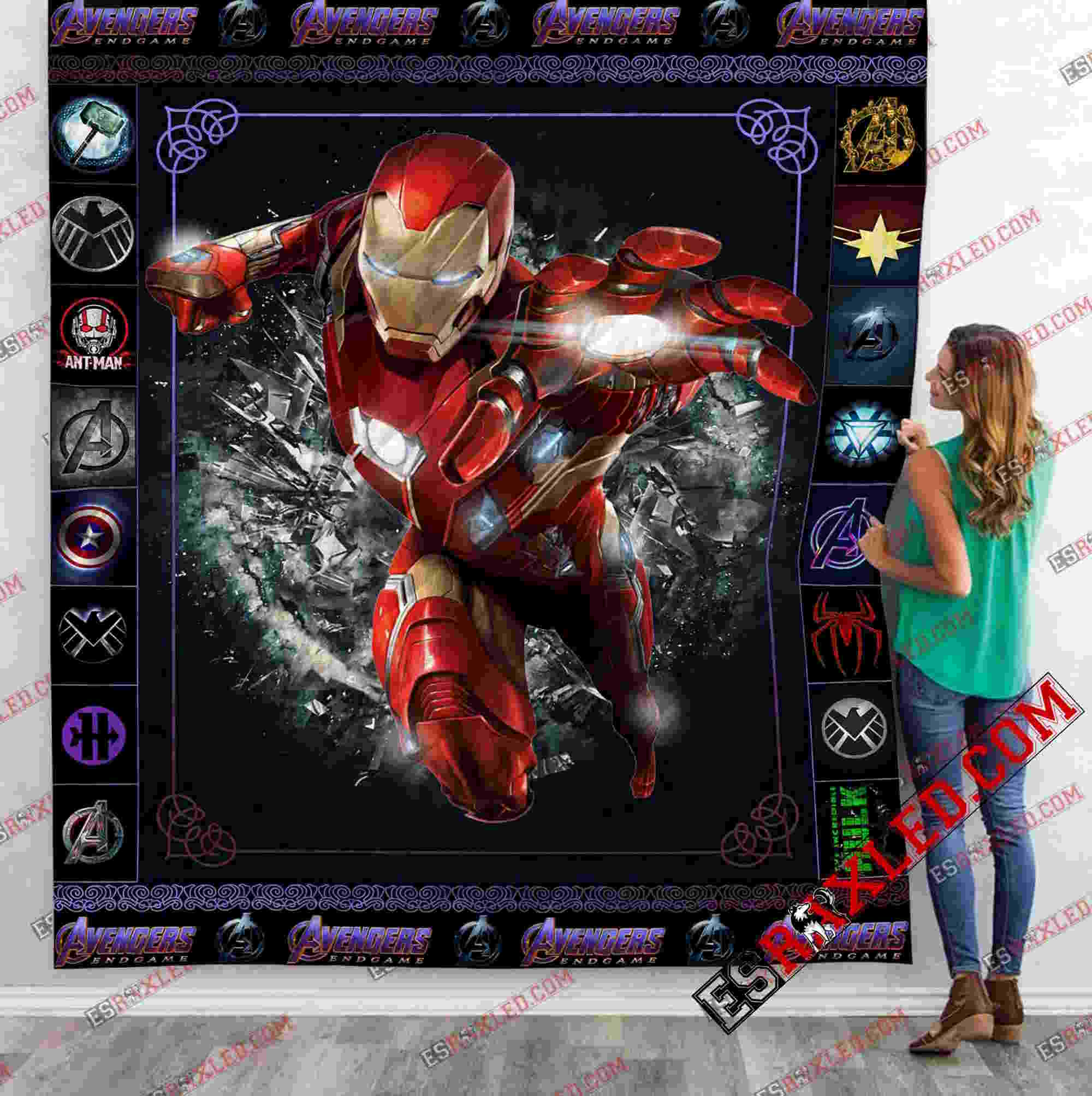 Iron Man Marvel Infinity War End Game 3D Quilt Blanket