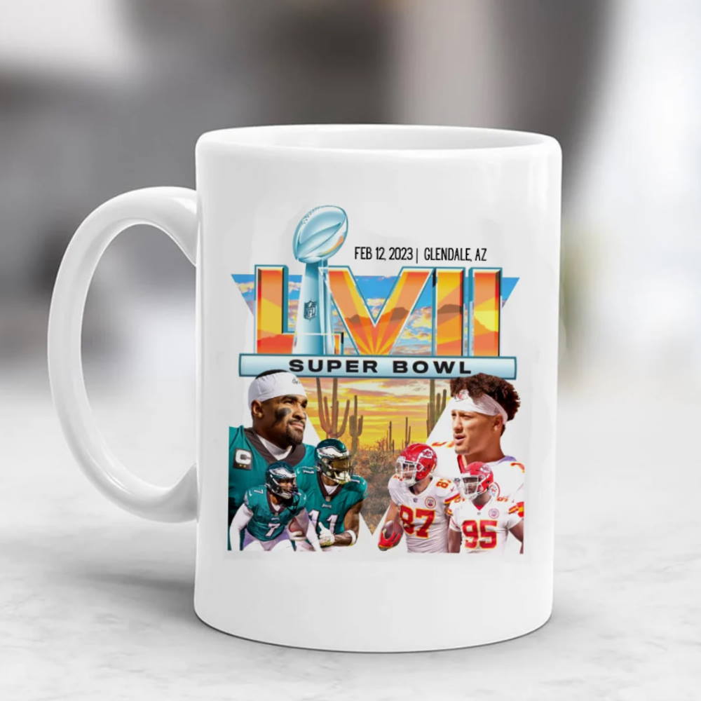 Jalen Hurts Patrick Mahomes Super Bowl Championship LVII Mug