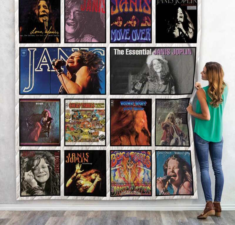 Janis Joplin Album 3D Quilt Blanket