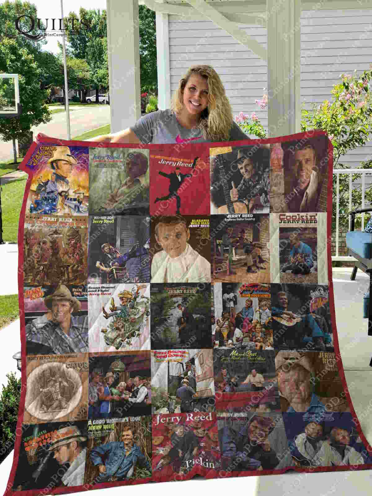 Jerry Reed Albums 3D Quilt Blanket