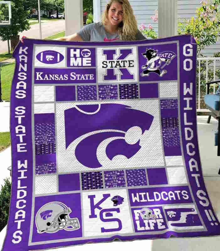 Kansas State Wildcats 3D Quilt Blanket