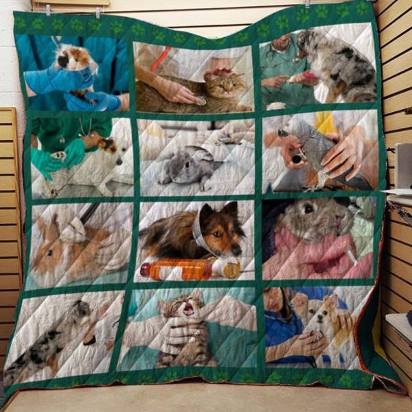 Keep Calm This Is Vet Tech 3D Quilt Blanket