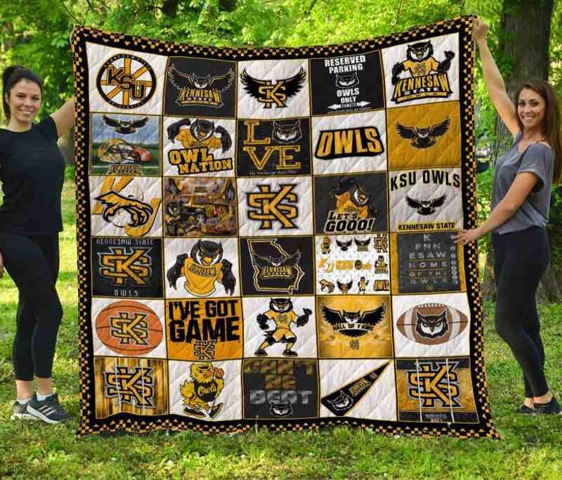 Kennesaw State Owls 3D Quilt Blanket