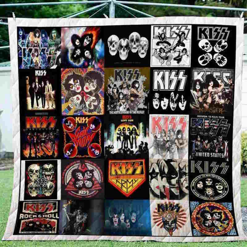 Kiss Band 3D Quilt Blanket