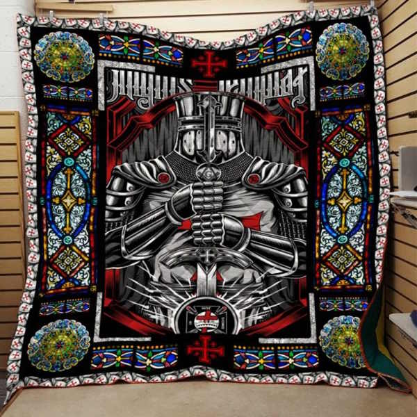 Knights Templar 3D Quilt Blanket