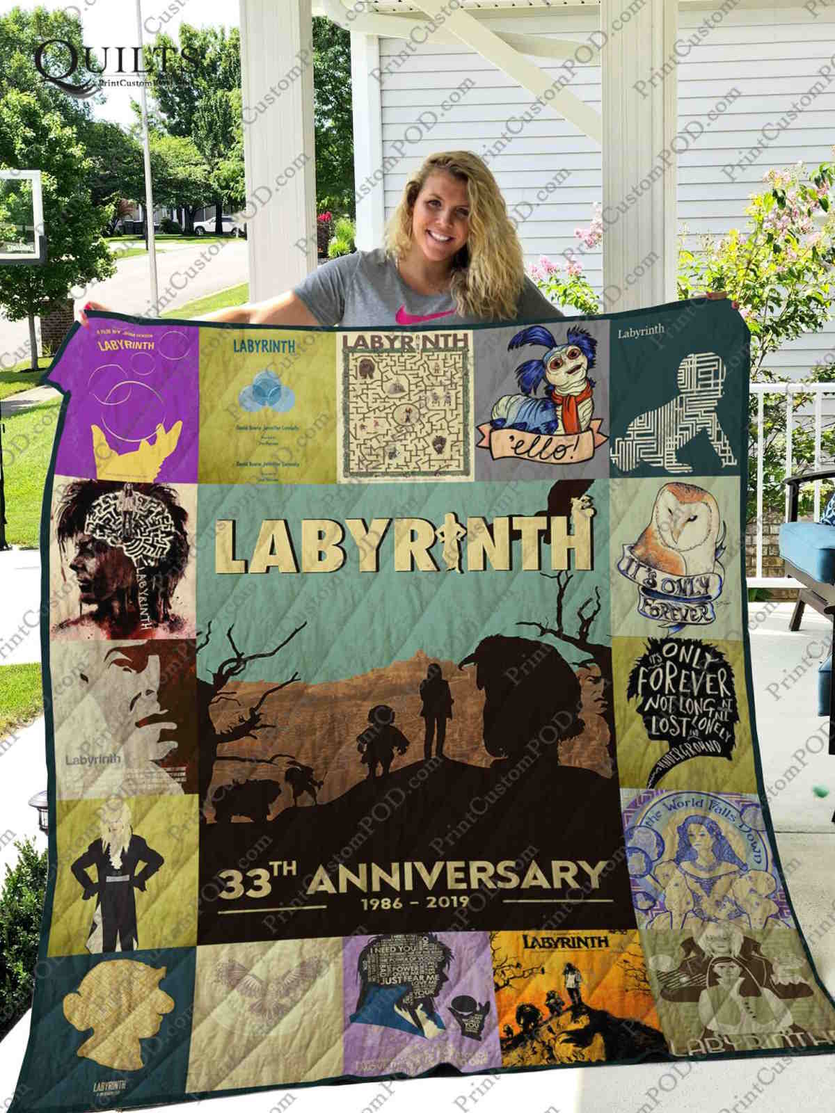 Labyrinth 33Th Anniversary 3D Quilt Blanket