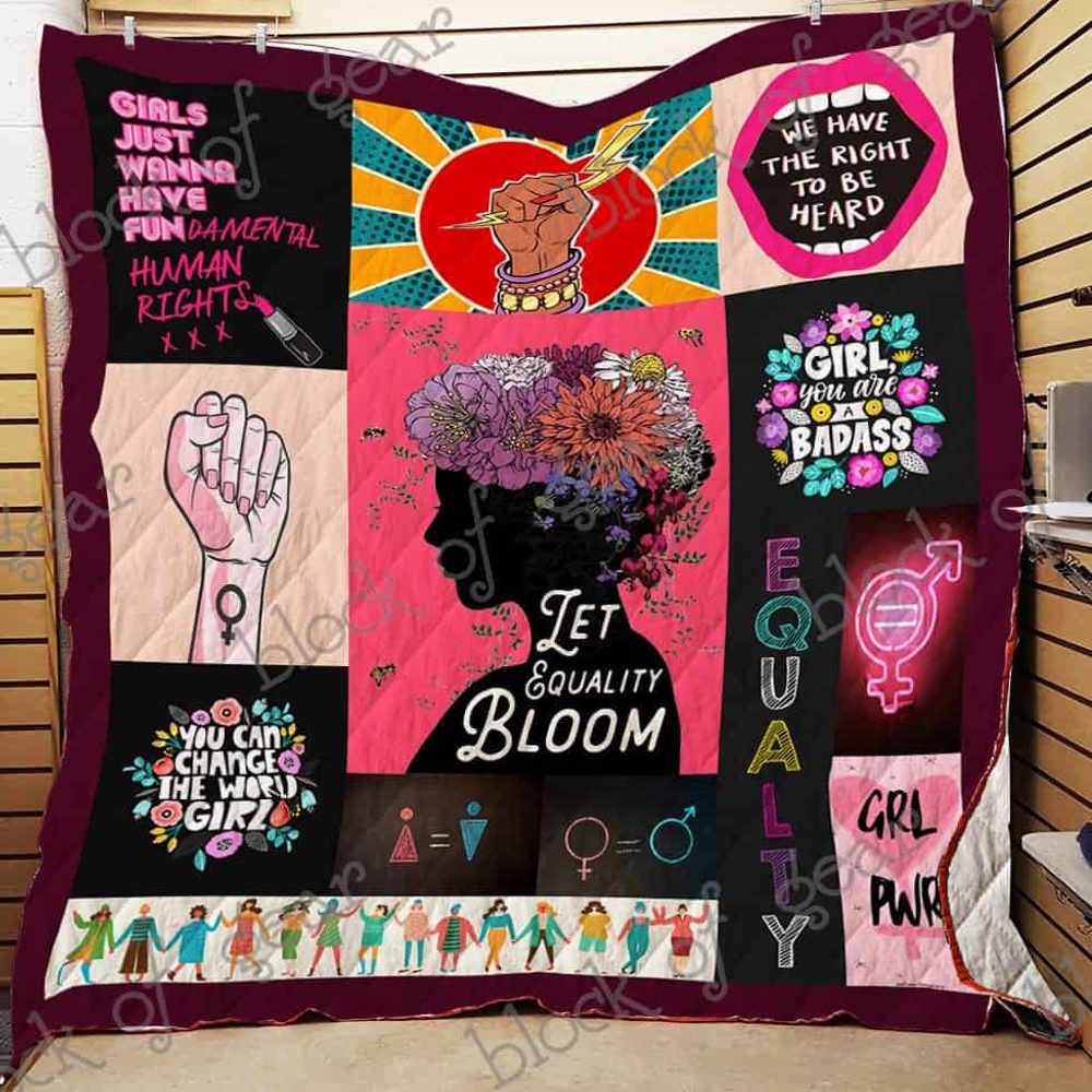 Let Equality Bloom 3D Quilt Blanket