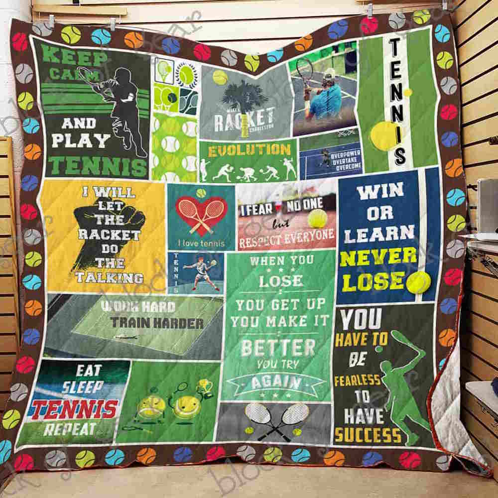 Let The Racket Do The Talking Quilt Blanket