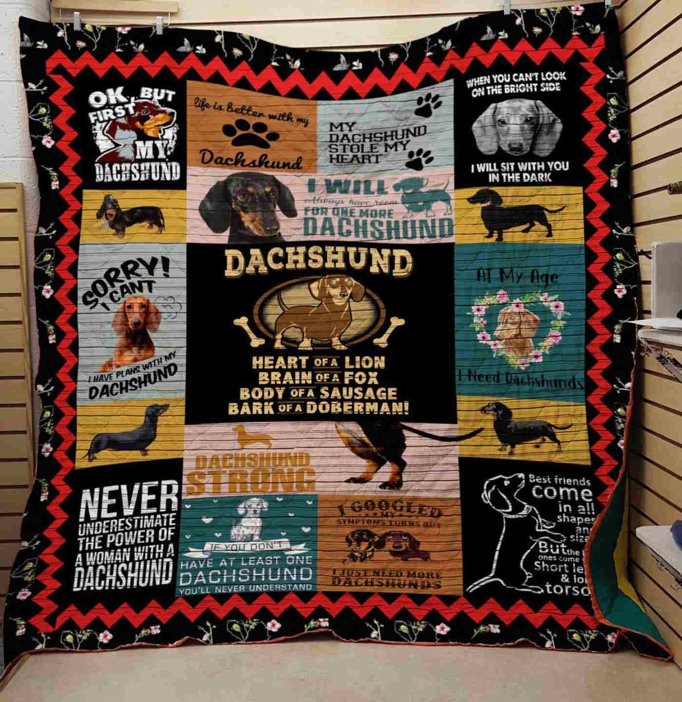 Life Is Better With My Dachshund 3D Quilt Blanket