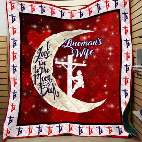 Linemans Wife Printing 3D Quilt Blanket