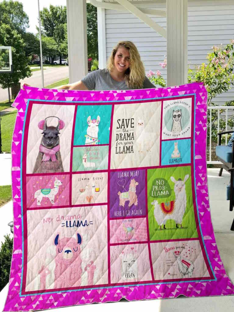 Llama 3D Quilt Blanket