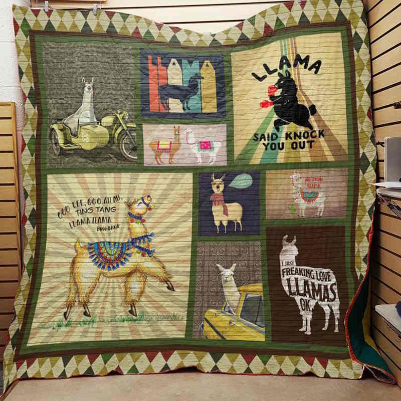 Llama Said Knock You Out 3D Quilt Blanket