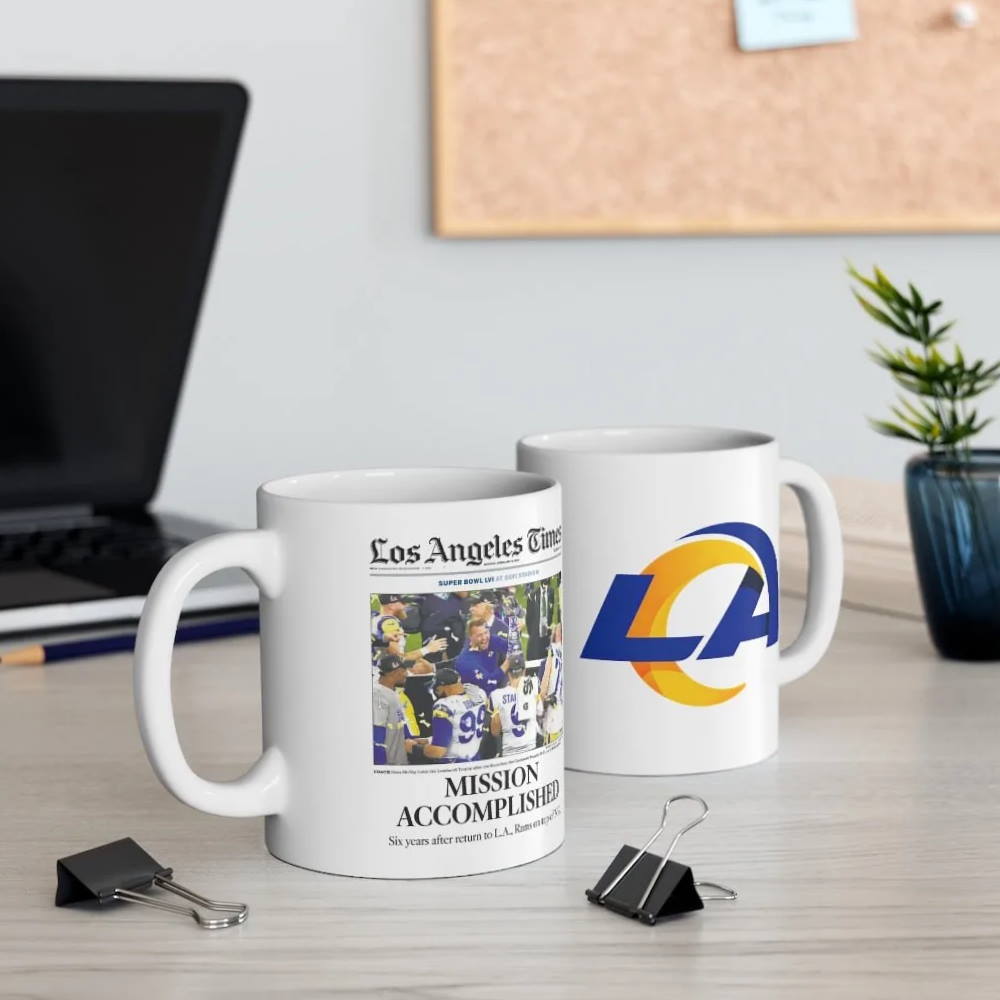 Los Angeles Rams Super Bowl Champions Inspired LA Times Mug