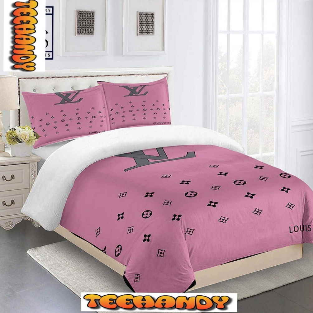 Louis Vuitton Pink Bedding Set