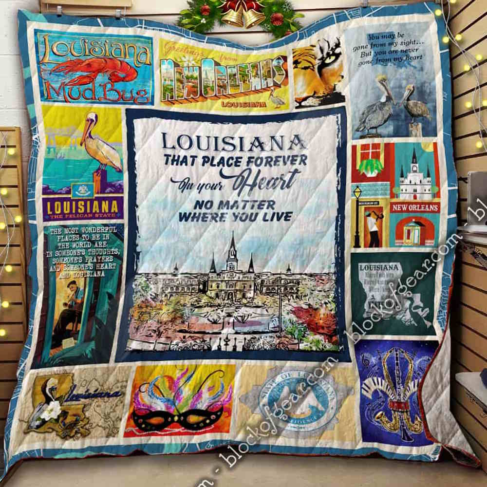 Louisiana, Forever In My Heart Quilt Blanket