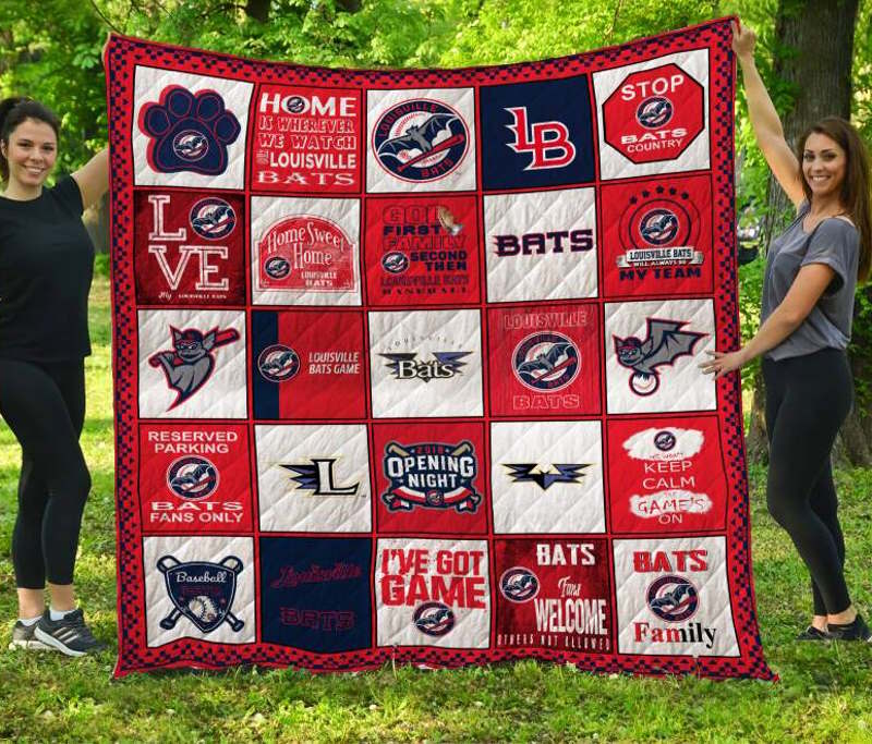 Louisville Bats 3D Quilt Blanket