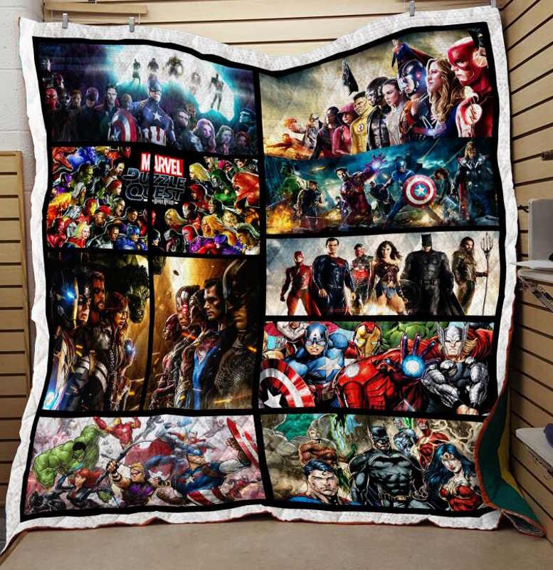 Marvel Avengers Comic Fabric 3D Quilt Blanket