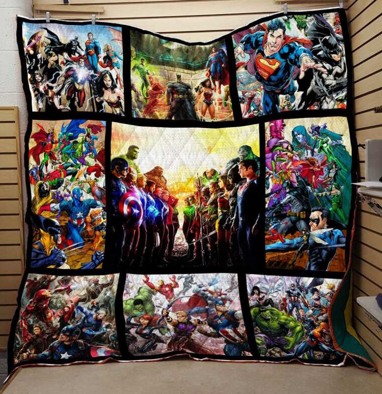 Marvel Comic Fabric 3D Quilt Blanket