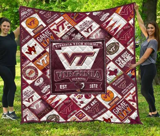 Ncaa Virginia Tech Hokies 3D Quilt Blanket