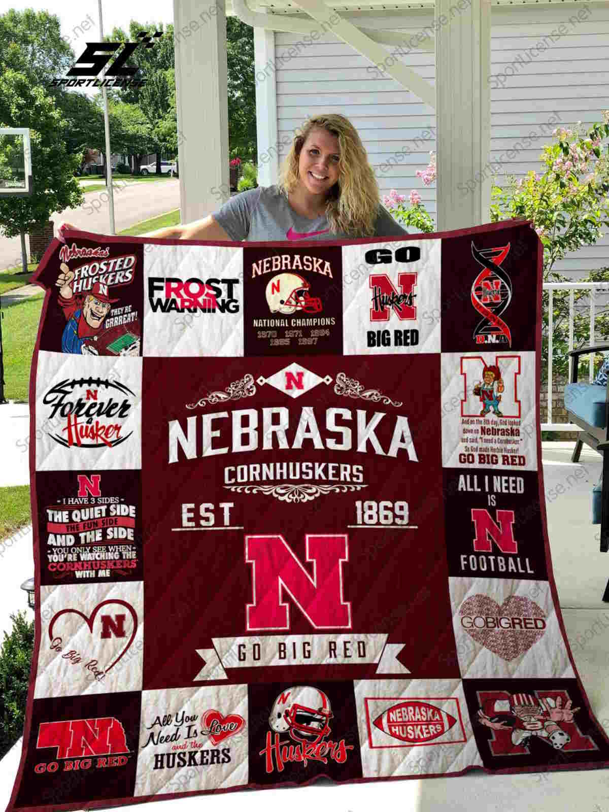 Nebraska Cornhuskers 3D Quilt Blanket