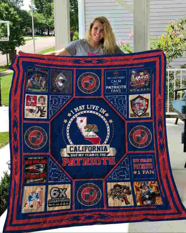 New England Patriots California 3D Quilt Blanket