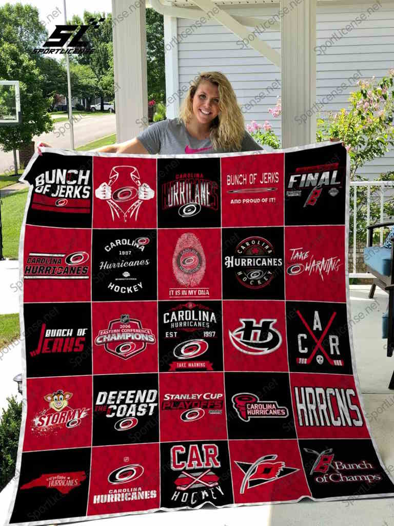 Nhl Carolina Hurricanes Quilt Blanket