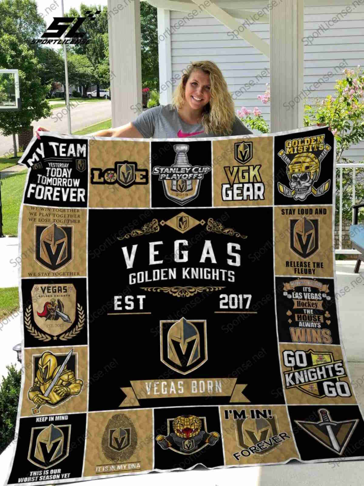 Nhl Vegas Golden Knights Quilt Blanket