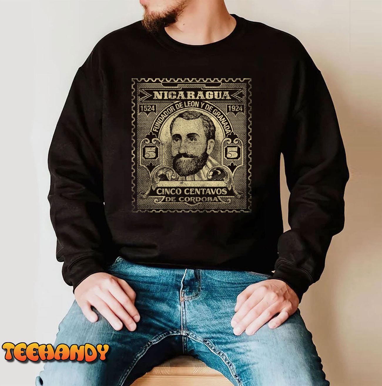 Nicaragua Cordoba Stamp Pullover Hoodie