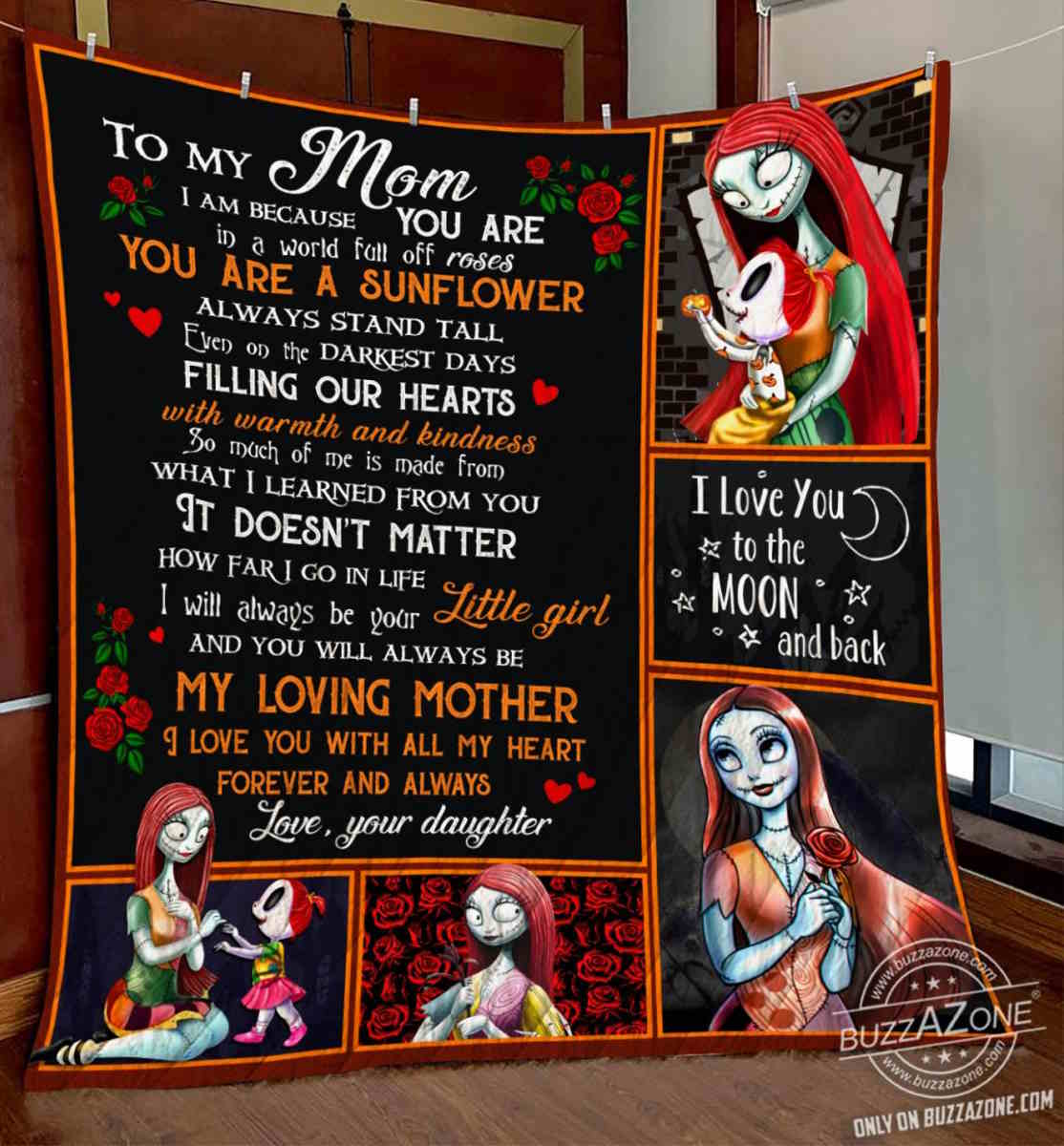 Nightmare Momam Because You Are Quilt Blanket