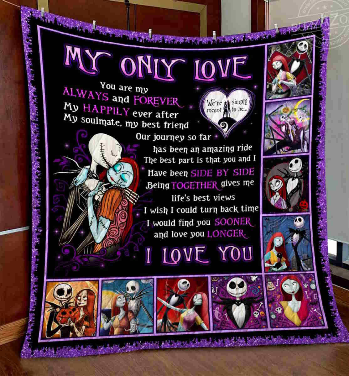 Nightmare My Love Side By Side Quilt Blanket