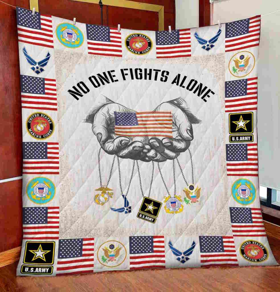 No One Fights Alone  3D Quilt Blanket