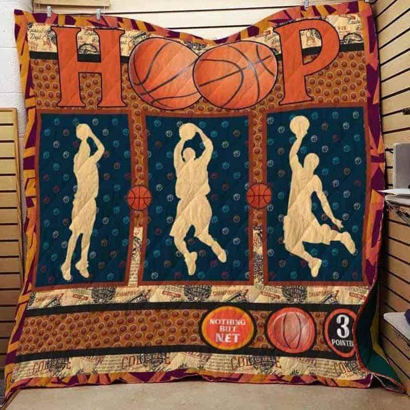 Nothing But Net Basketball 3D Quilt Blanket