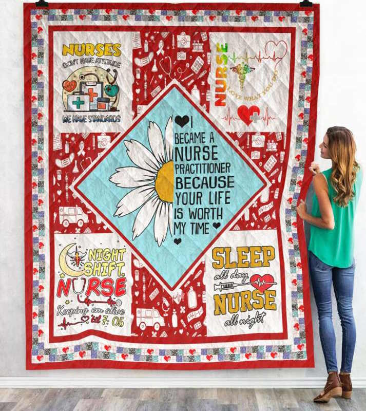 Nurse Practitioner Quilt Blanket