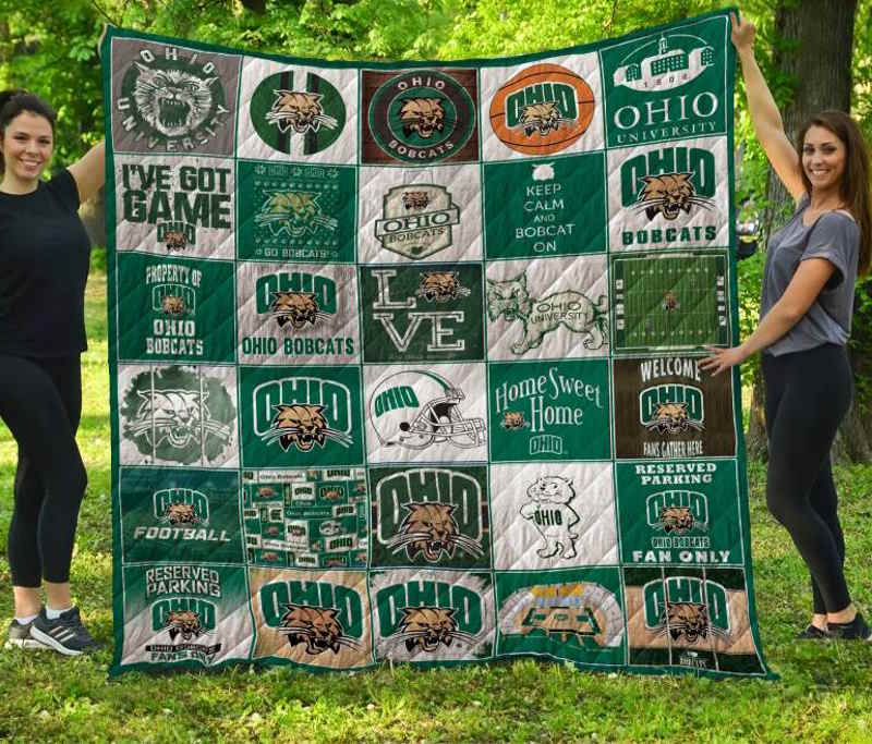 Ohio Bobcats 3D Quilt Blanket