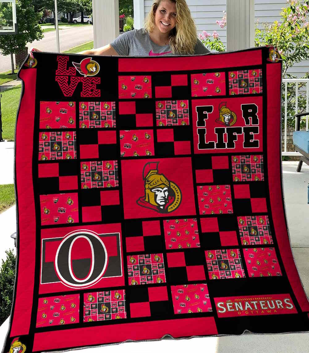 Ottawa Senators 3D Quilt Blanket