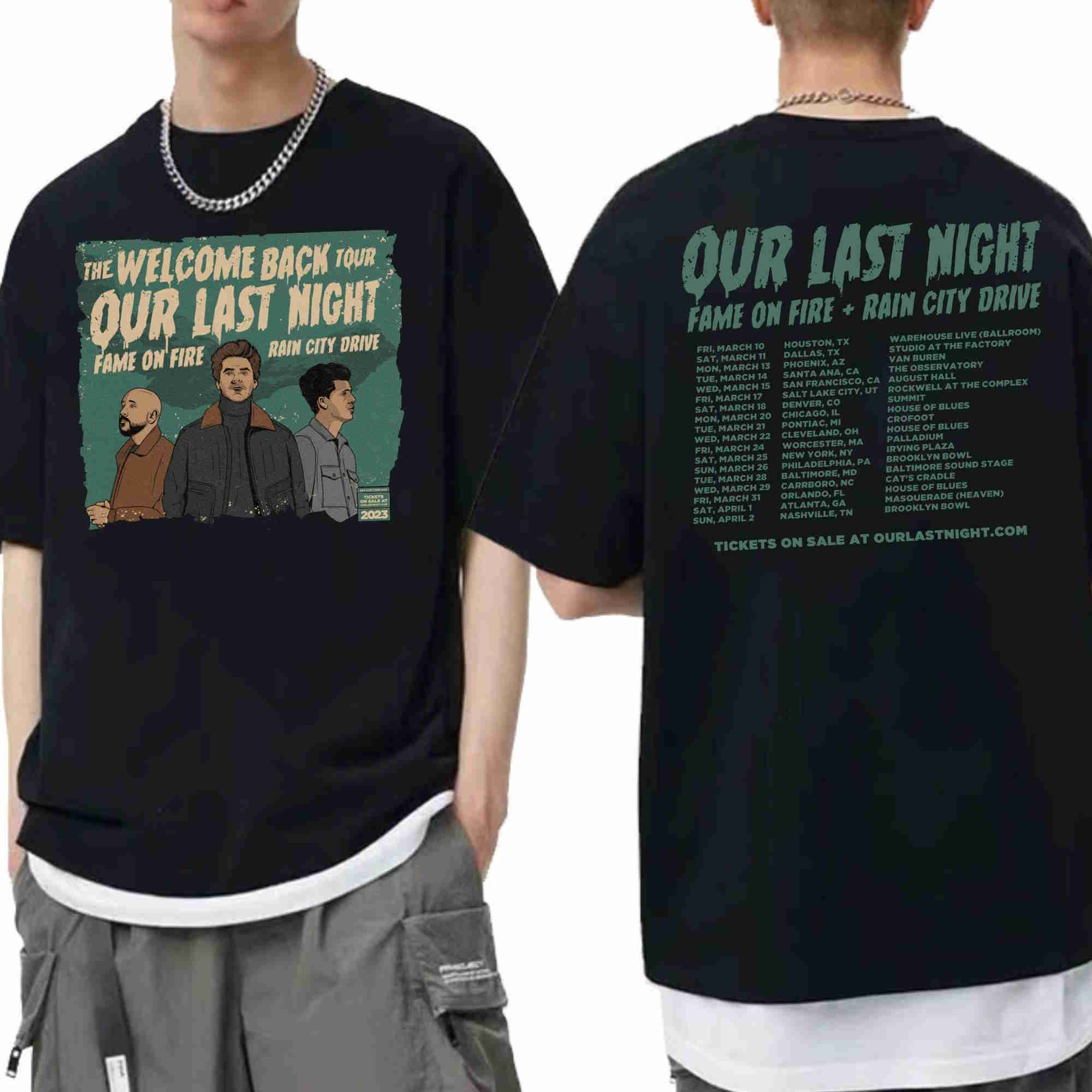 Our Last Night Band Tour 2023 Shirt, The Welcome Back Tour 2023 Shirt