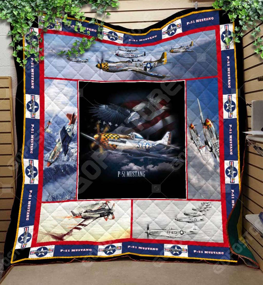 P Mustang Collection Like 3D Quilt Blanket