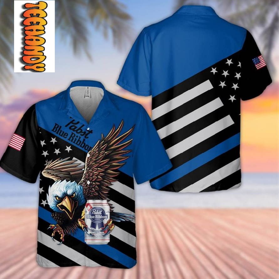 Pabst Blue Ribbon Eagle Hawaiian Shirt
