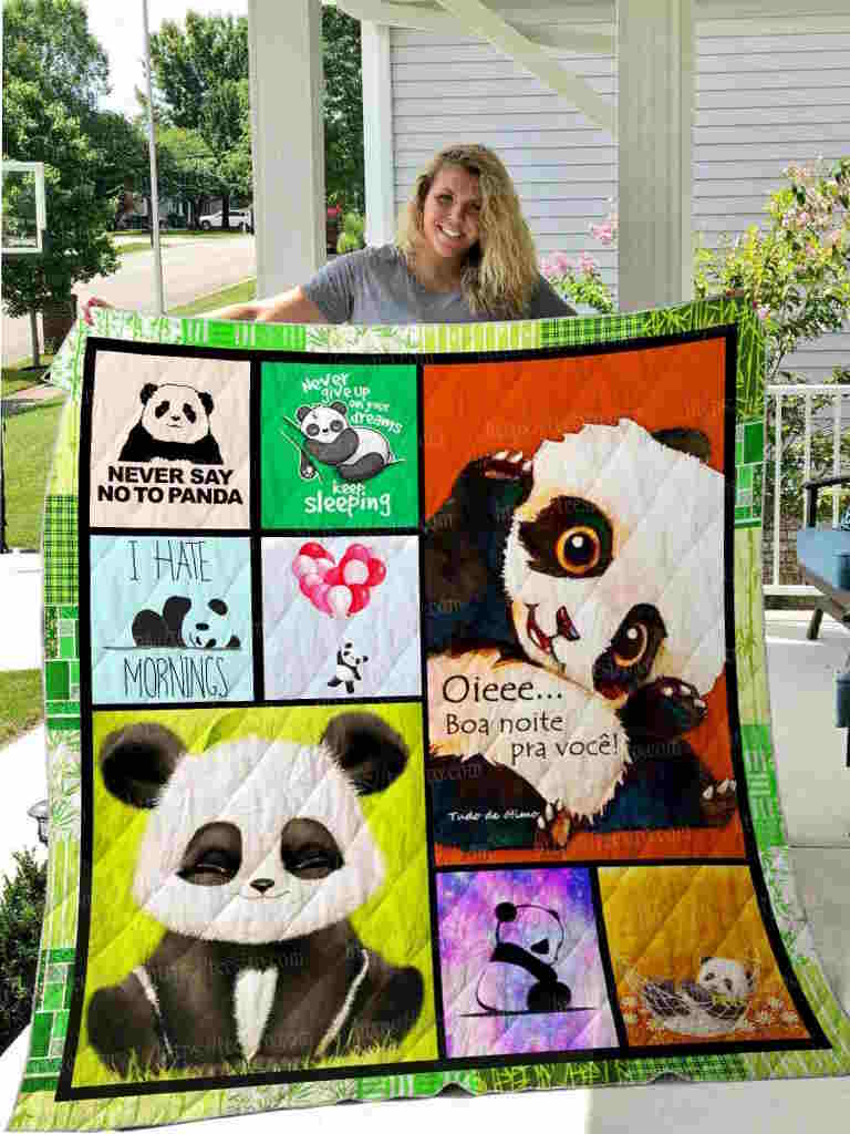 Panda 3D Quilt Blanket