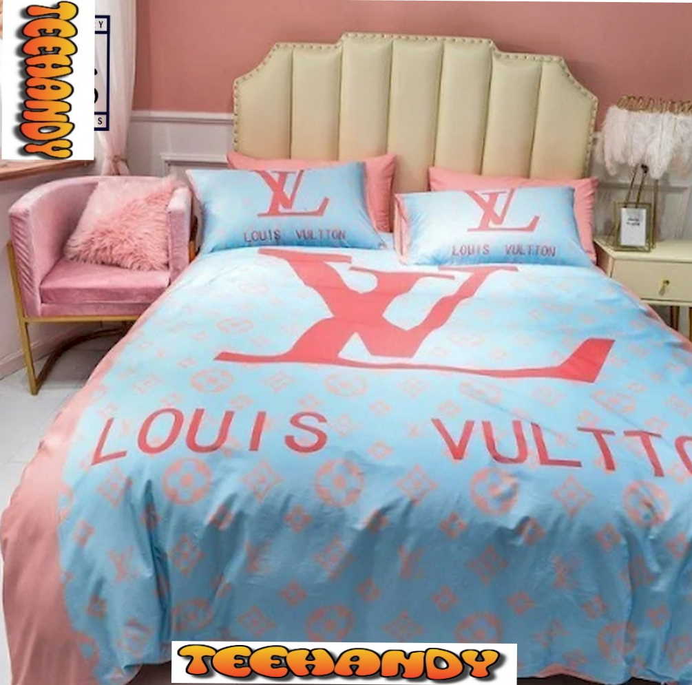 Buy Louis Vuitton bed sheet Light luxury duvet cover Bedside pillowcase  Printed bedding Single Dormitory bedroom Double Fourpiece bed sheet LV  pillowcase SheetFordeal
