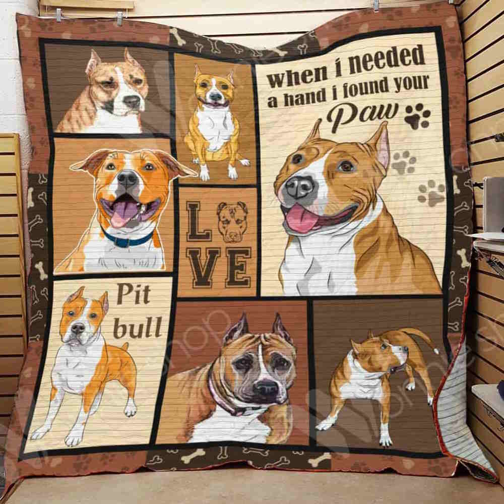 Pitbull Find You 3D Quilt Blanket