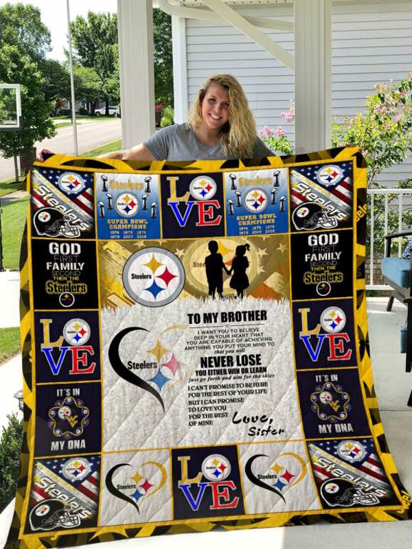 Pittsburgh Steelers To My Brother Love Sister 3D Quilt Blanket