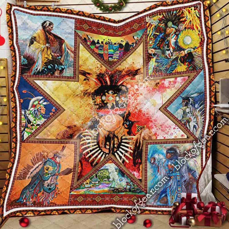 Pow Wow 3D Quilt Blanket