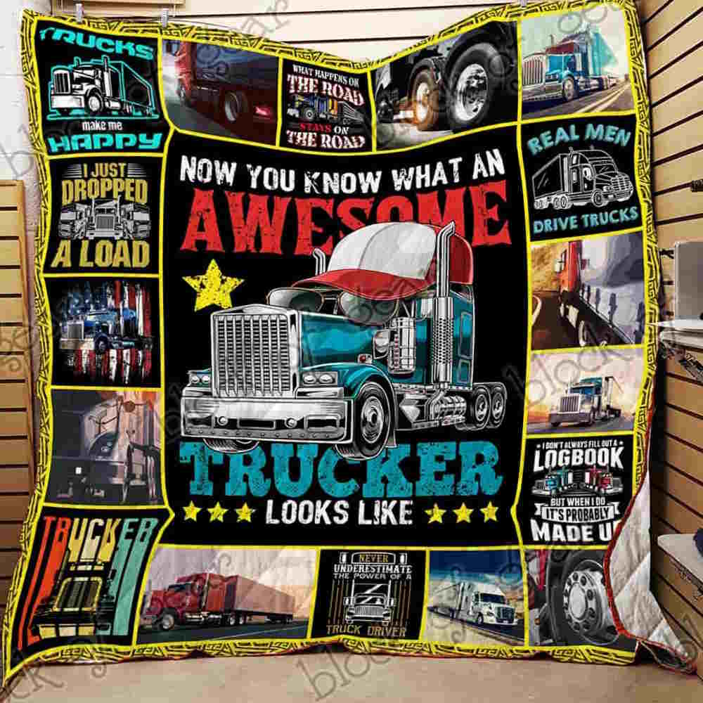 Proud Trucker 3D Quilt Blanket